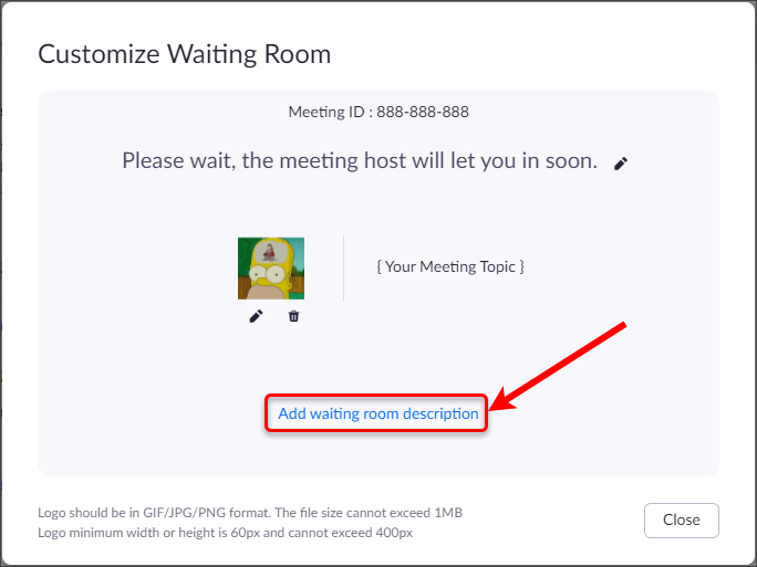 Customise your Zoom waiting room eLearning University of Queensland